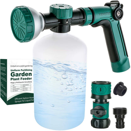 VENETIO 8-Dial Hose End Sprayer for Liquid Fertilizer/Soap | Lawn & Garden Feeder