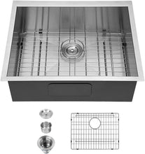 Cargar imagen en el visor de la galería, VENETIO 33 Inch Undermount Sink - Stainless Steel Kitchen Sink 18 Gauge Deep Single Bowl Kitchen Sinks 33x19x9 Inches Sink ➡ K-00023