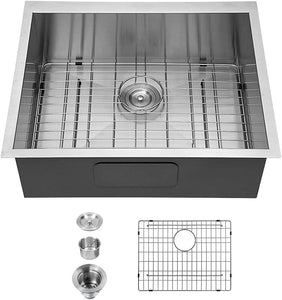 VENETIO 33 Inch Undermount Sink - Stainless Steel Kitchen Sink 18 Gauge Deep Single Bowl Kitchen Sinks 33x19x9 Inches Sink ➡ K-00023