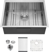 Load image into Gallery viewer, VENETIO 33 Inch Undermount Sink - Stainless Steel Kitchen Sink 18 Gauge Deep Single Bowl Kitchen Sinks 33x19x9 Inches Sink ➡ K-00023