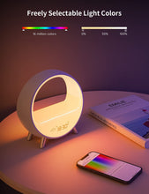 Load image into Gallery viewer, Arches Alarm Clock Wireless Charging Bluetooth Speaker Night Light