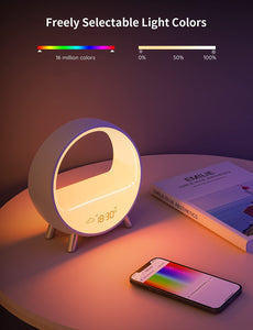 Arches Alarm Clock Wireless Charging Bluetooth Speaker Night Light