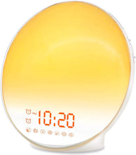 Laden Sie das Bild in den Galerie-Viewer, Multifunctional Wake Up Light Sunrise Alarm Clock Ideal Gift