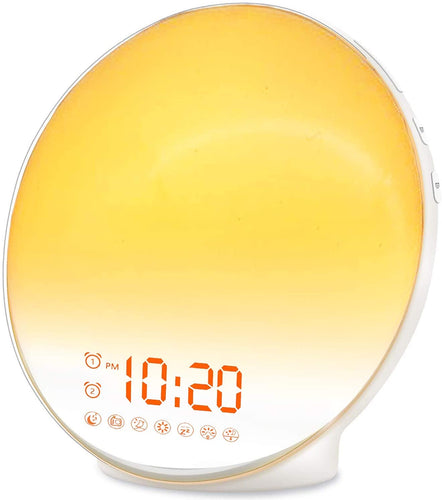 Multifunctional Wake Up Light Sunrise Alarm Clock Ideal Gift