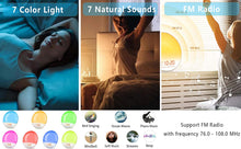 Load image into Gallery viewer, Multifunctional Wake Up Light Sunrise Alarm Clock Ideal Gift