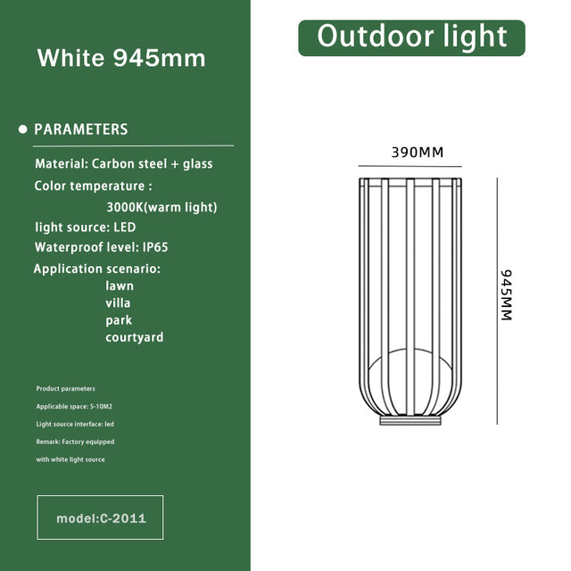 Outdoor Solar Floor Lamp Waterproof Garden Light Source