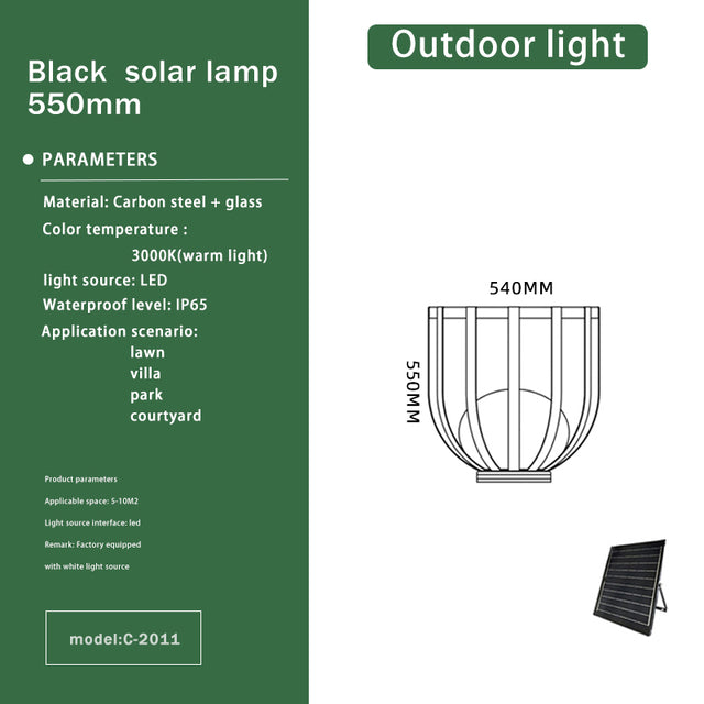 Outdoor Solar Floor Lamp Waterproof Garden Light Source