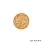 1PC Round Natural Rattan Insulation Kitchen Woven Holder Drink Coaster Heat Pad Handmade Table Padding Cup Mats Tea Pot Placemats - Venetio