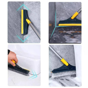 2 in 1 Bathroom and Kitchen Floor Scrub Brush and Broom Mop - Venetio