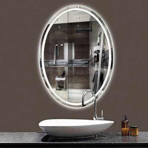24 x 32 In. Oval Bathroom Vanity LED Mirror - Venetio