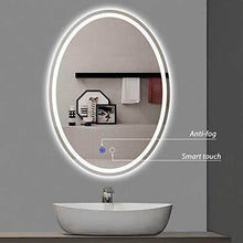 Laden Sie das Bild in den Galerie-Viewer, 24 x 32 In. Oval Bathroom Vanity LED Mirror - Venetio