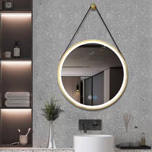 Cargar imagen en el visor de la galería, 28 Inches Wall Hanging Round Mirror with Lights LED Bathroom - Venetio