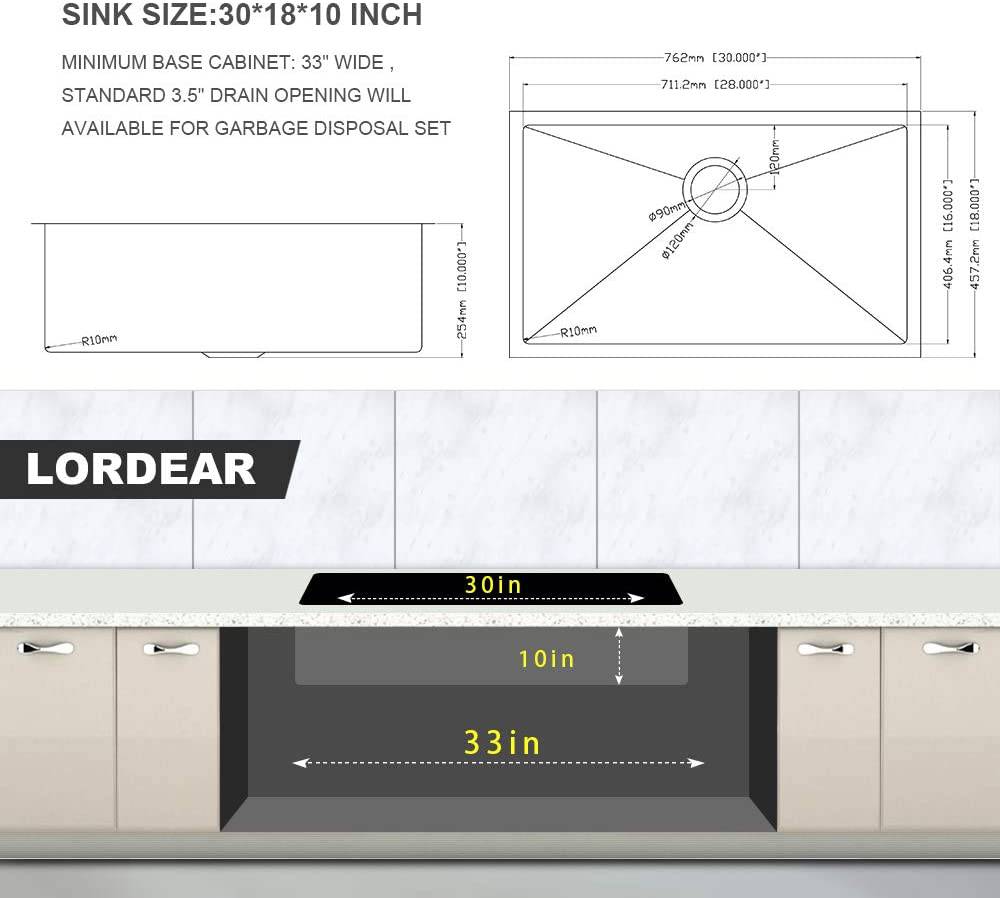 30-inch *16-inch  Under-mount Kitchen Sink - Venetio