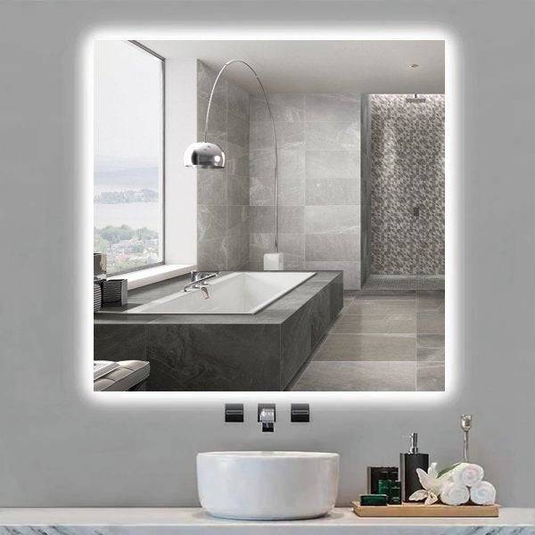 Keonjinn LED Vanity Mirror 20 x 28 inch Backlit Mirror Bathroom Mirror with Lights Wall Mounted Anti-Fog Lighted Bathroom Mirror Dimmable LED Makeup