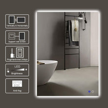 Load image into Gallery viewer, 36 x 36 in. Bathroom Square LED Backlit Mirror Anti-Fog Wall Mounted - Venetio