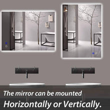 Laden Sie das Bild in den Galerie-Viewer, 36 x 36 in. Bathroom Square LED Backlit Mirror Anti-Fog Wall Mounted - Venetio