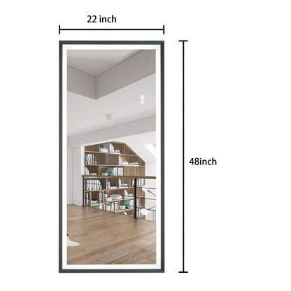 48x22 Inch Full Length Entry Door Wall Lighted Mirror - Venetio