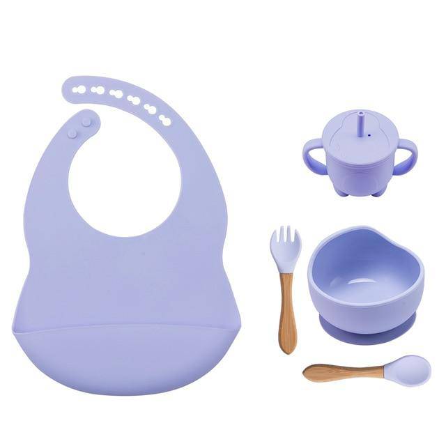Baby Feeding Tableware BPA Free Food Grade Silicone Bowl Bib Placemat for Kids - Venetio