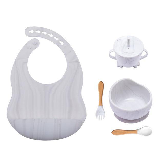 Baby Feeding Tableware BPA Free Food Grade Silicone Bowl Bib Placemat for Kids - Venetio