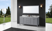 Load image into Gallery viewer, 60&quot; Double Sink Bathroom Vanity in Light Grey - Venetio