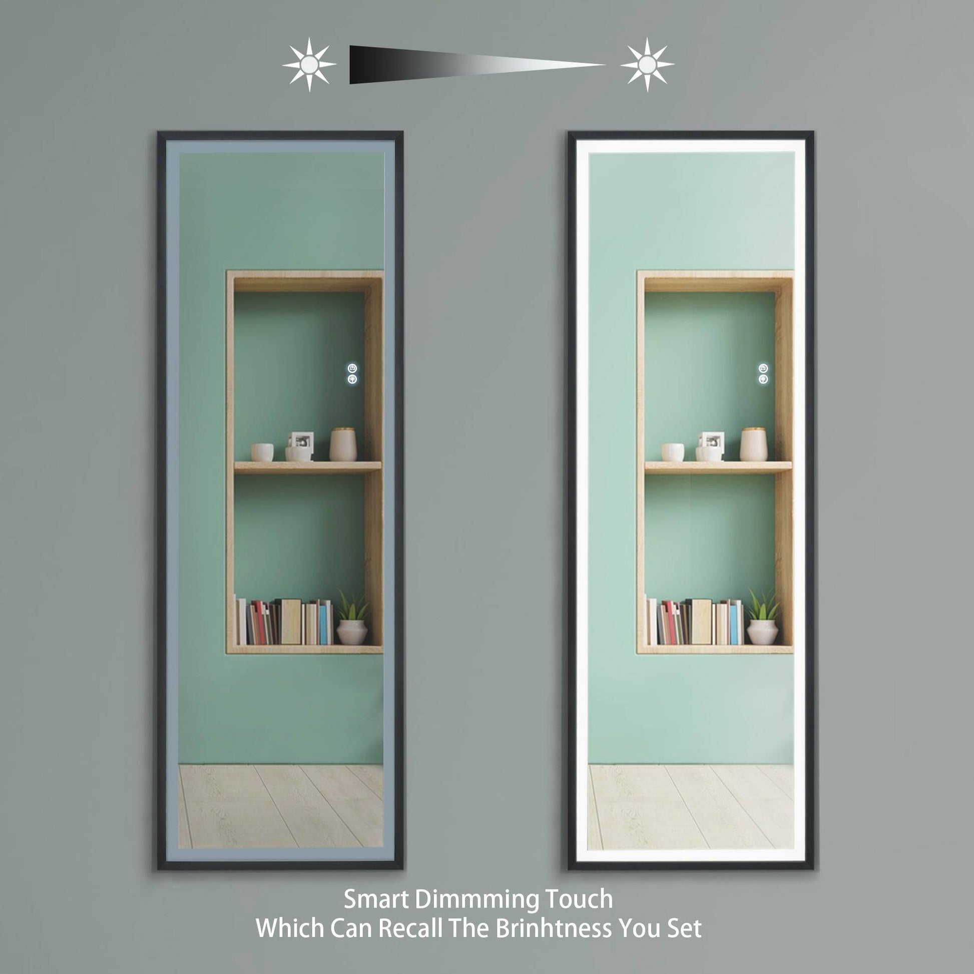 65x22 Inch LED Full Length Make Up and Bedroom Mirror - Venetio