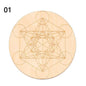 1PC Flower of Life Shape Wooden Wall Sign Laser Cut Non-slip Coaster Set Wood Placemats Table Mat Round Cup Pad Art Home Decor - Venetio