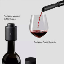 Cargar imagen en el visor de la galería, Automatic Red Wine Bottle Opener Electric Wine Opener Cap Stopper Fast Decanter Set - Venetio