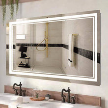 Cargar imagen en el visor de la galería, 48 x 32 Inch Anti-Fog Backlit LED Bathroom Vanity Mirror, Wall Mounted - Venetio