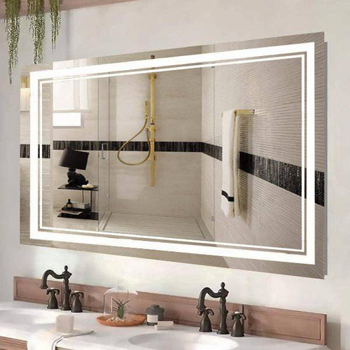 48 x 32 Inch Anti-Fog Backlit LED Bathroom Vanity Mirror, Wall Mounted - Venetio