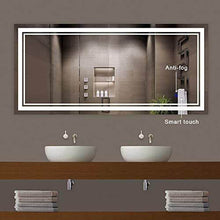 Laden Sie das Bild in den Galerie-Viewer, 60x28 Inch Anti-Fog Backlit LED Bathroom Vanity Mirror, Wall Mounted - Venetio