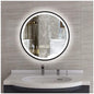 20 Inch Round Lighted Mirror for Bathroom, LED Gold Circle Wall Mirror, Light Up Backlit Touch Make-up Vanity Mirror Wall - Venetio
