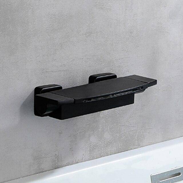 Bathtub Faucets with Hand Shower Hot Cold Bath Shower Black Chrome Faucet Water Mixer Tap Crane ELS2017 - Venetio
