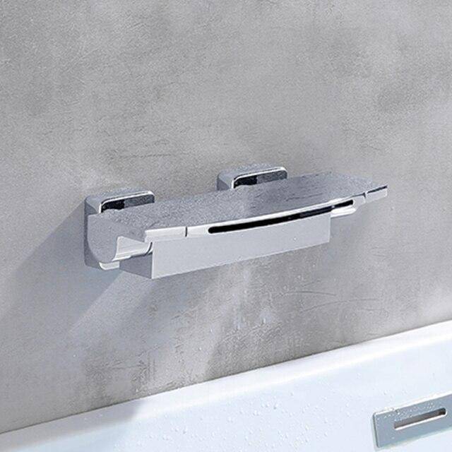 Bathtub Faucets with Hand Shower Hot Cold Bath Shower Black Chrome Faucet Water Mixer Tap Crane ELS2017 - Venetio