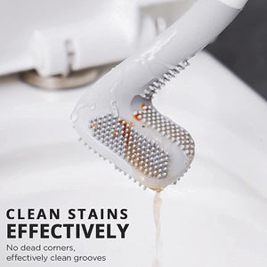 Long Handle Silicone Toilet Brush,360 degree cleaning - Venetio