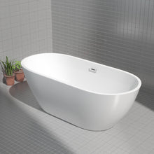 Charger l&#39;image dans la galerie, Venetio 57*32 inch Acrylic Freestanding Soaking Bathtub Classic Oval in White - Venetio