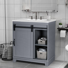 Charger l&#39;image dans la galerie, Free Shipping 30x18 inches Free-Standing Bathroom Vanity Sink Cabinet with Sliding Bars Door - Venetio