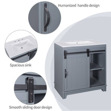 Charger l&#39;image dans la galerie, Free Shipping 30x18 inches Free-Standing Bathroom Vanity Sink Cabinet with Sliding Bars Door - Venetio