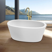 Cargar imagen en el visor de la galería, Venetio 57*32 inch Acrylic Freestanding Soaking Bathtub Classic Oval in White - Venetio