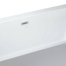 Load image into Gallery viewer, Venetio 57 x 30 inch Acrylic Freestanding Soaking Bathtub Square Shape Gloss White - Venetio