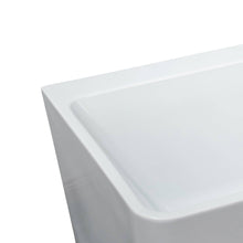Cargar imagen en el visor de la galería, Venetio 57 x 30 inch Acrylic Freestanding Soaking Bathtub Square Shape Gloss White - Venetio