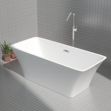 Charger l&#39;image dans la galerie, Venetio 57 x 31 inch Acrylic Freestanding Bathtub Classic Square Shape Gloss White - Venetio