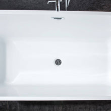 Load image into Gallery viewer, Venetio 57 x 31 inch Acrylic Freestanding Bathtub Classic Square Shape Gloss White - Venetio