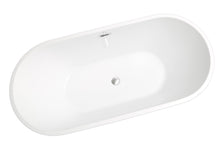Cargar imagen en el visor de la galería, Venetio 60 x 30 Acrylic Alcove Freestanding Soaking Bathtub Oval Shape Gloss White - Venetio