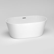 Cargar imagen en el visor de la galería, Venetio 60&#39;&#39; x 30&#39;&#39; Acrylic Alcove Freestanding Soaking Bathtub Oval Shape Gloss White - Venetio