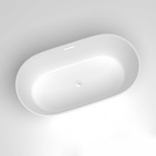 Load image into Gallery viewer, Venetio 60&#39;&#39; x 30&#39;&#39; Acrylic Alcove Freestanding Soaking Bathtub Oval Shape Gloss White - Venetio