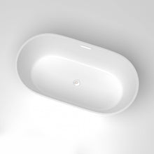 Charger l&#39;image dans la galerie, Venetio 60&#39;&#39; x 30&#39;&#39; Acrylic Alcove Freestanding Soaking Bathtub Oval Shape Gloss White - Venetio