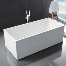 Load image into Gallery viewer, Venetio 67 x 31.5 x 23.6 inch 100% Acrylic Freestanding Bathtub Contemporary Soaking Tub with Brushed Nickel Overflow and Drain - Venetio
