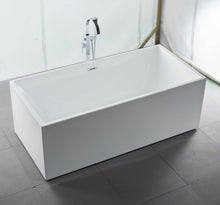 Charger l&#39;image dans la galerie, Venetio 67 x 31.5 x 23.6 inch 100% Acrylic Freestanding Bathtub Contemporary Soaking Tub with Brushed Nickel Overflow and Drain - Venetio