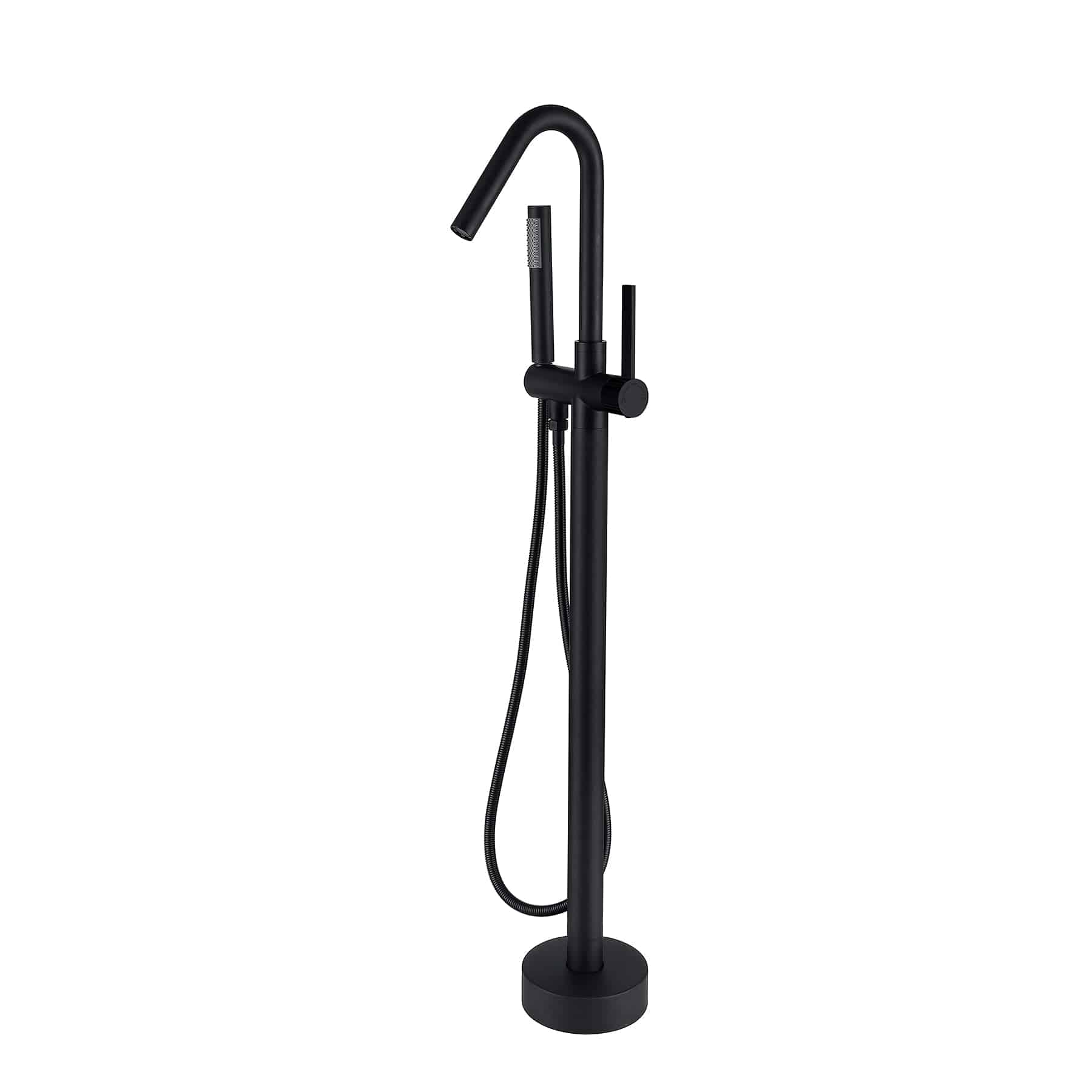 Venetio Single Handle Floor Mounted Freestanding Clawfoot Tub Filler Faucet With Hand Shower - Venetio