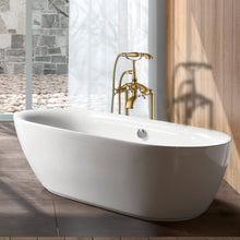Laden Sie das Bild in den Galerie-Viewer, Venetio Single Handle Floor Mounted Freestanding Tub Filler Faucet With Hand Shower - Venetio